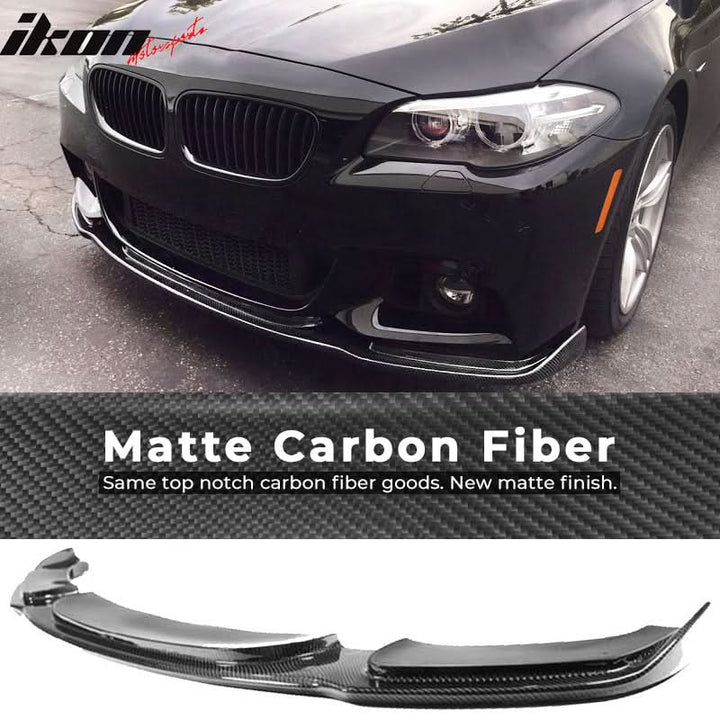2011-2016 BMW F10 M Sport HM Front Bumper Lip Spoiler Carbon Fiber CF