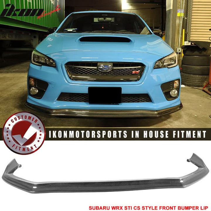 2015-2017 Subaru WRX STI CS Style Front Bumper Lip Real Carbon Fiber