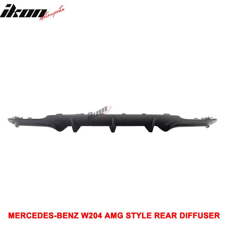 2012-2014 Mercedes W204 C-Class Rear Bumper Diffuser ABS