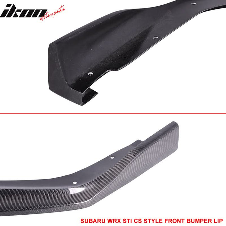 2015-2017 Subaru WRX STI CS Style Front Bumper Lip Real Carbon Fiber