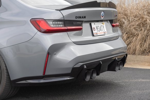 Dinan Valved Axle-Back Exhaust - 2021-2025 BMW M3/M4 Stainless Steel - Polished Tips - G80/G82/G83