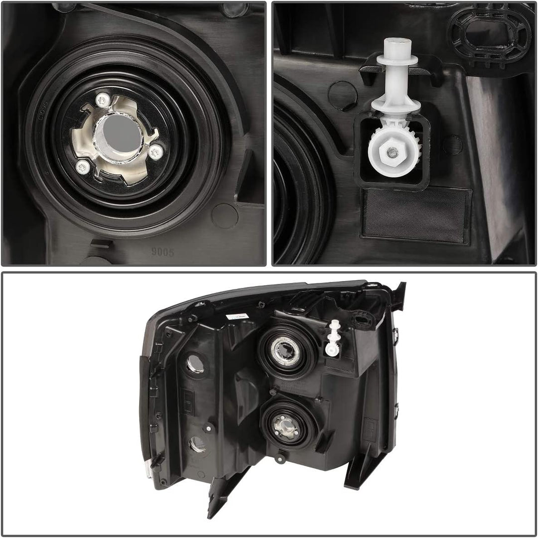 Dna Motoring Hlohcsil07smam Smoke Lens Amber Headlights Compatible With 0713 Silverado 1500