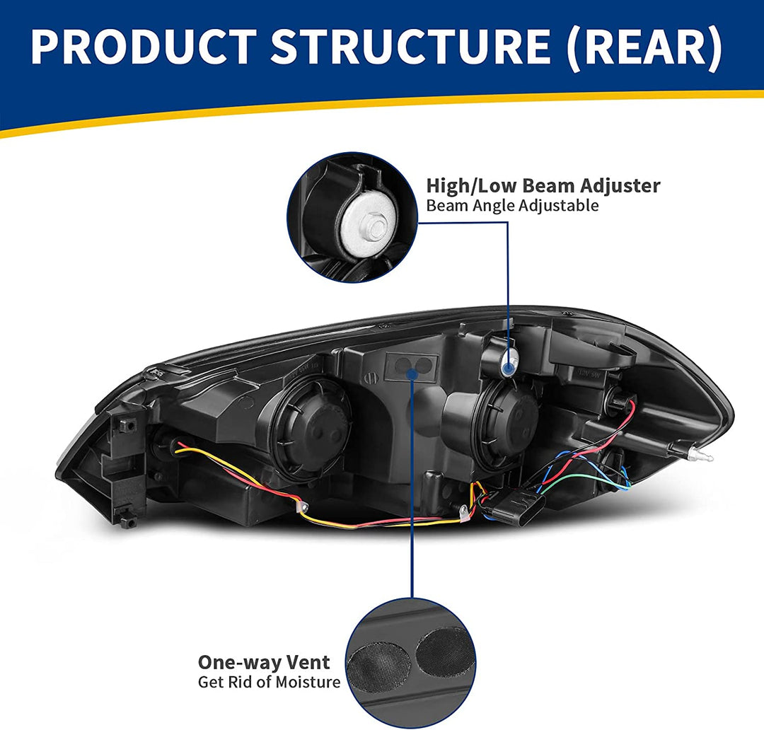 Autosaver88 Headlights Assembly Pair Compatible With 0613 Chevrolet Impala 1416 Chevy Limited 06 07 Monte Carlo Headlamp Replacement Chrome Housing Reflector A Clear Lens Oe