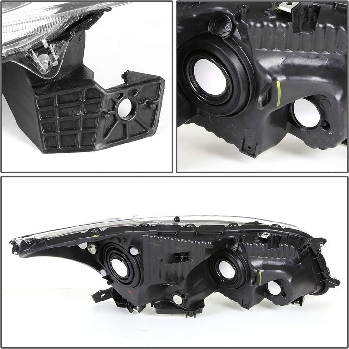 Halogen Model Factory Style Headlight Assembly Compatible With 0812 Honda Accord Sedan 4door Driver Passenger Side Chrome Housing Amber Corner