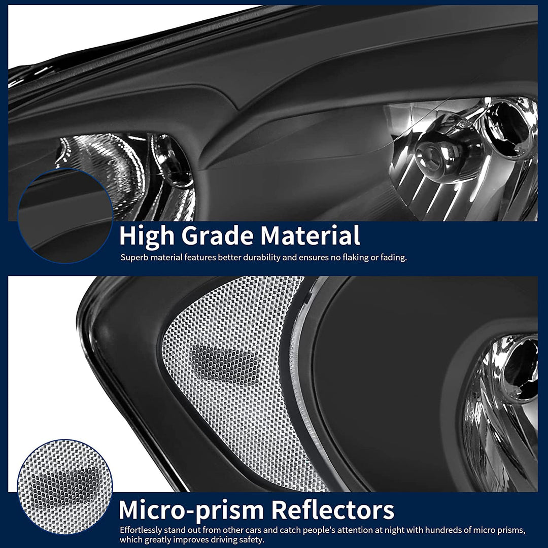 Autosaver88 Headlight Assembly Compatible With 20062013 Chevy Impala 06 07 Monte Carlo Replacement Headlamp Driving Light Black Housing Reflector Clear Lens 25958359 25958360 A Oe