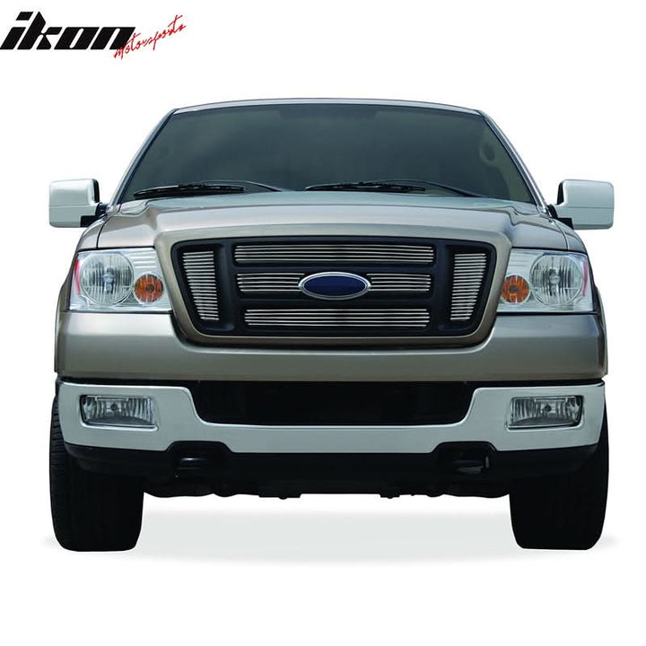 2004-2008 Ford F-150 Horizontal Overlay Style Silver Front Grile