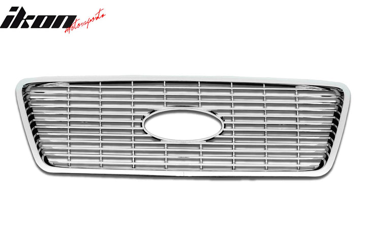 2004-2008 Ford F-150 Chrome Front Bumper Hood Upper Insert Grille ABS