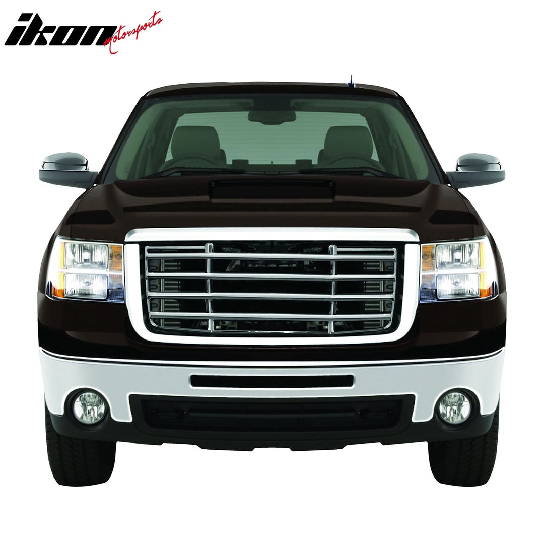 2007-2010 GMC Sierra 2500 HD Chrome Front Bumper Insert Grille ABS