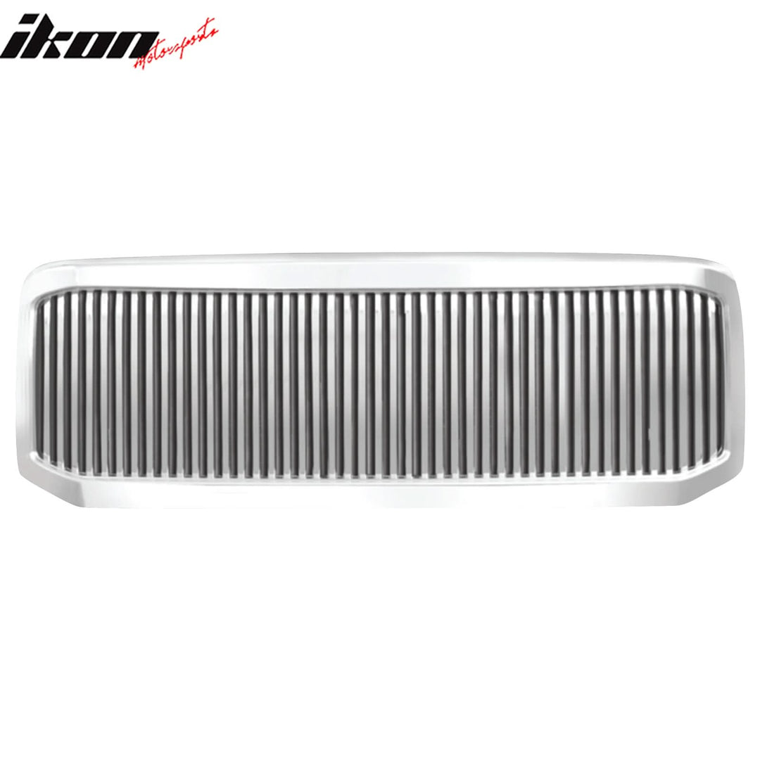 2005-2007 Ford F-250 Super Duty V-Line Style Chrome Front Grille ABS