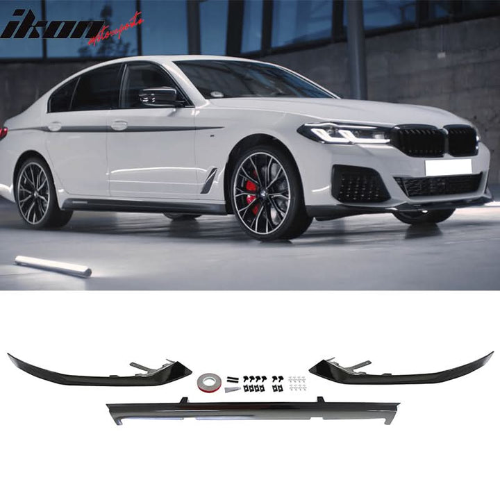 Fits 2021-2023 G30 G31 Rear Diffuser Type 2+Front Bumper Lip+Side Skir