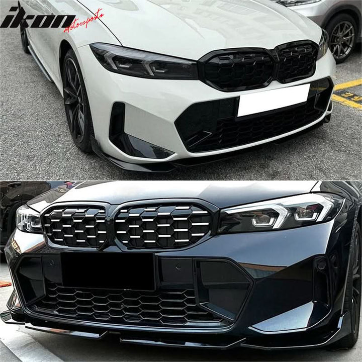 2023-2024 BMW G20 3-Series LCI & M340i MP Front Splitters Gloss Black