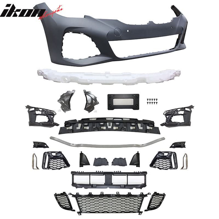 2019-2022 BMW 3 Series G20 Sedan M340 Style Black Front Bumper Cover