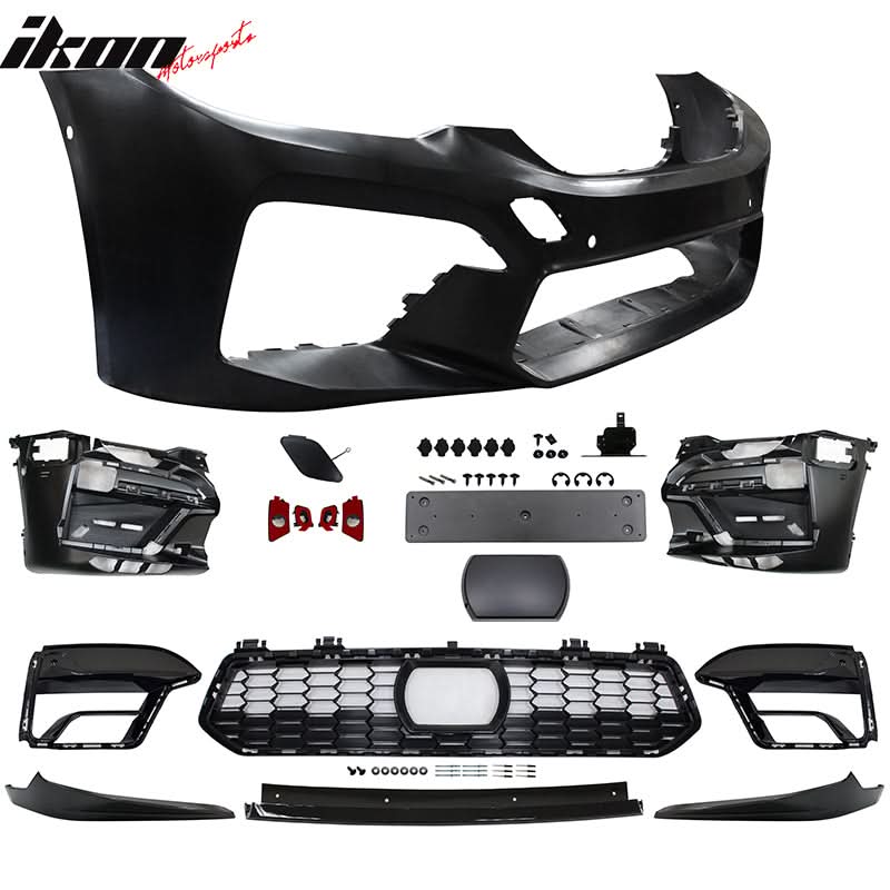 2017-2020 BMW G30 G31 5 Series CS Style Front Bumper Cover w/ 3PCS Lip
