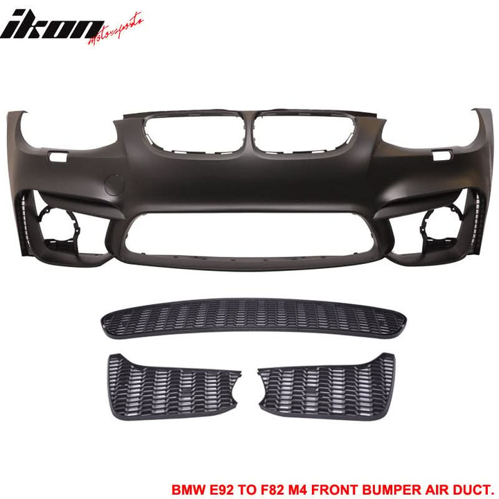 Fits 11-13 E92 LCI M4 Polypropylene Front Bumper Air Duct Mesh Grille