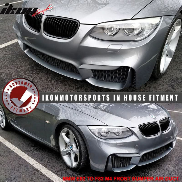 Fits 11-13 E92 LCI M4 Polypropylene Front Bumper Air Duct Mesh Grille