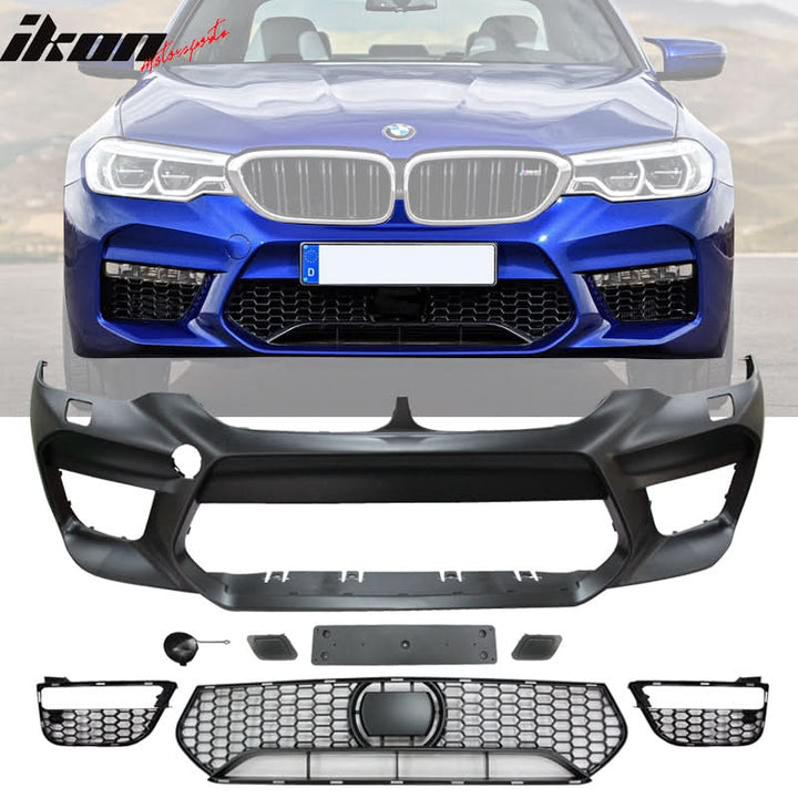 Fits 17-20 BMW G30 Sedan M5 Front Bumper w/ Fog Cover