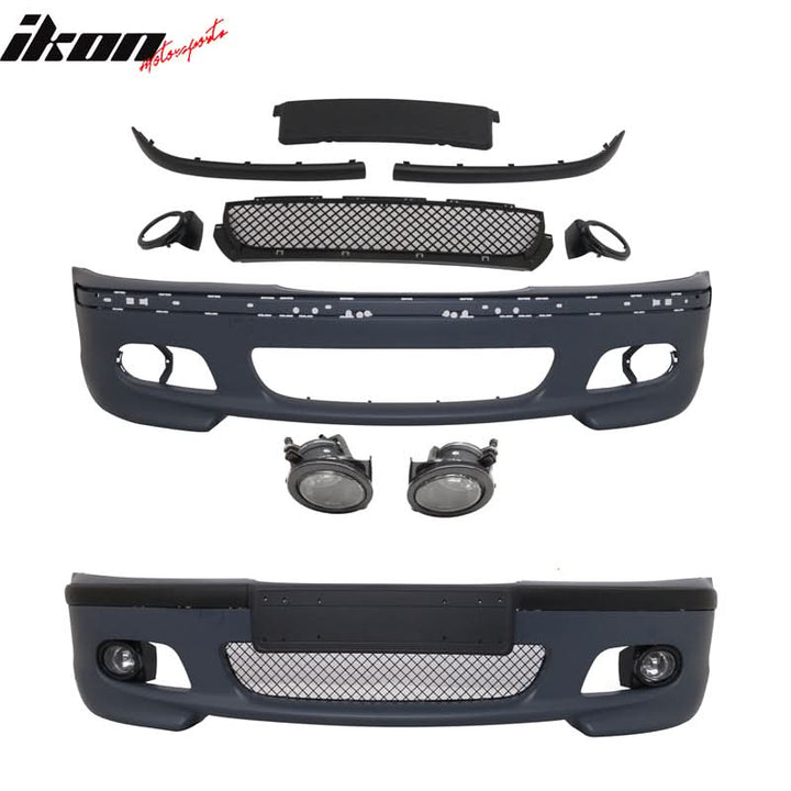 Fits 99-05 BMW E46 M Tech Msport Front Bumper PP + Fog Lights