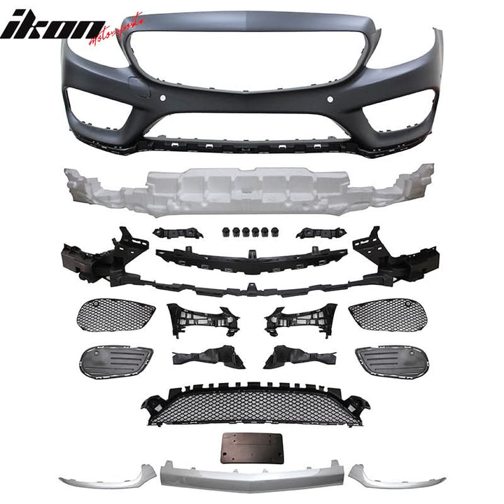 Fits 15-18 Benz C-Class W205 Front Bumper - PP