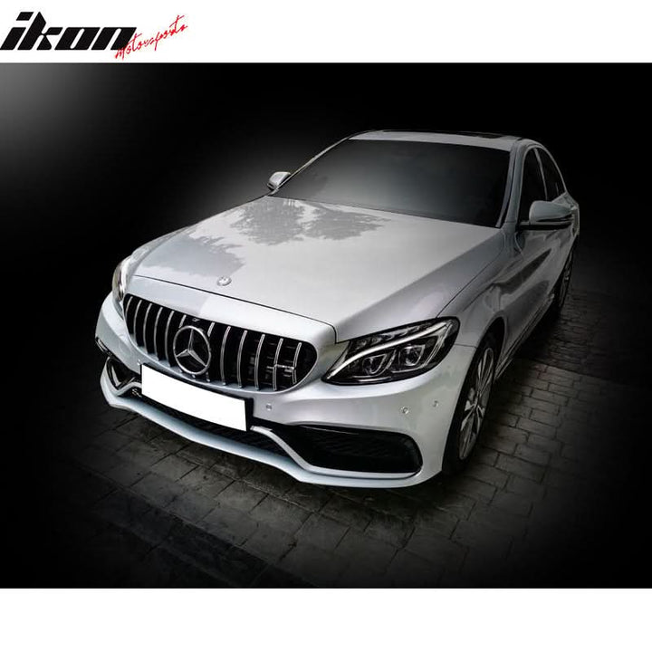 Fits 15-18 Benz W205 C-Class C63 PP Front Bumper Kit