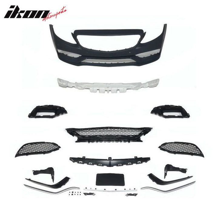Fits 15-18 Benz W205 C-Class C63 PP Front Bumper Kit