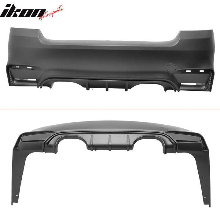 2007-2013 BMW E92 2Dr M4 Style Unpainted Rear Bumper Cover Conversion