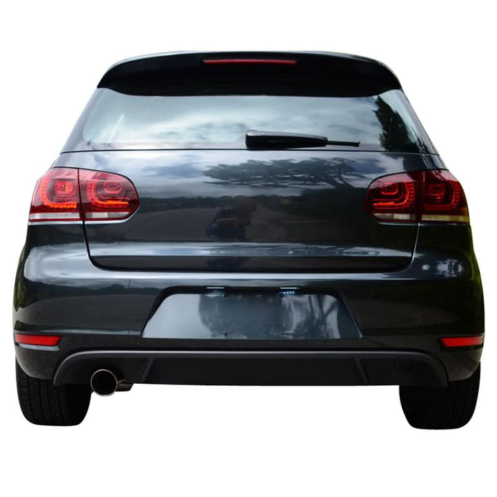 2010-2014 VW Golf MK6 Rear Bumper Diffuser Single Muffler Outlet
