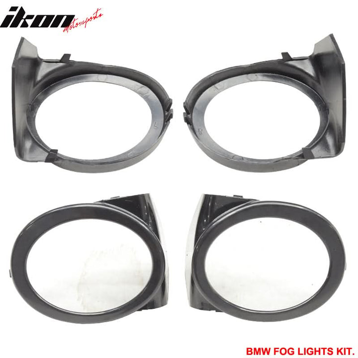 Fits 99-06 E46 2Dr M3 PP Front Bumper + Fog Light Cover + Fog Lamp