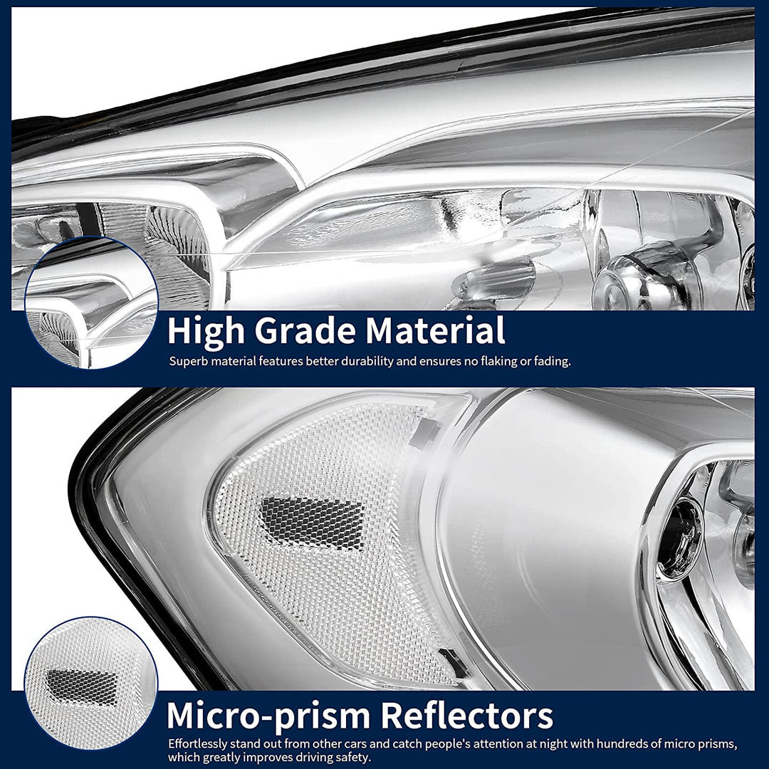 Autosaver88 Headlights Assembly Pair Compatible With 0613 Chevrolet Impala 1416 Chevy Limited 06 07 Monte Carlo Headlamp Replacement Chrome Housing Reflector A Clear Lens Oe