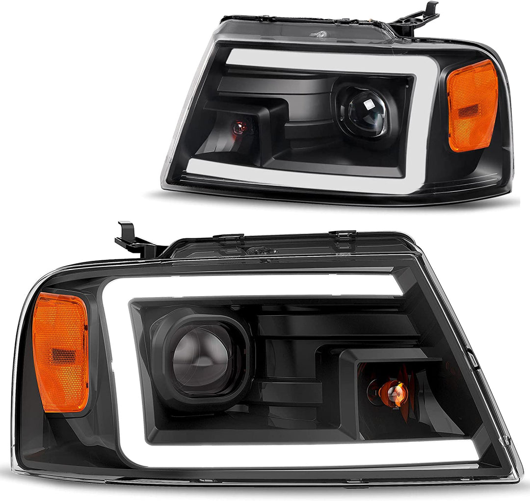 2004-2008 Ford F150 Black Housing With LED Drl