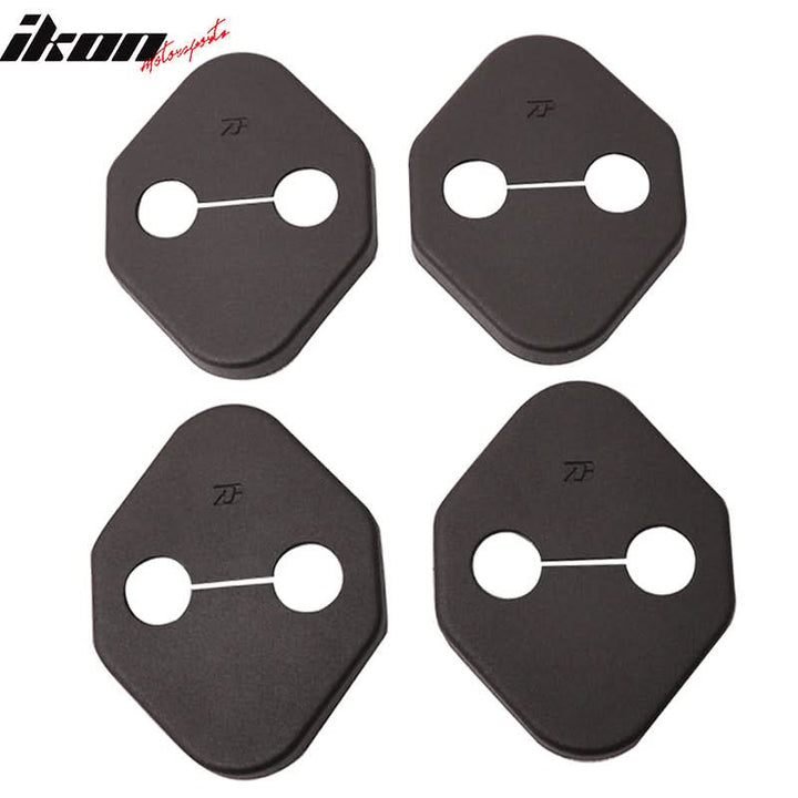 Honda Toyota Black Door Latch Striker Catch Bracket Cover Cap 4 PC PP