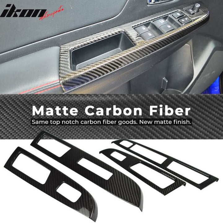 2015-2021 Subaru WRX STI Window Switch Panel Cover Trim Carbon Fiber