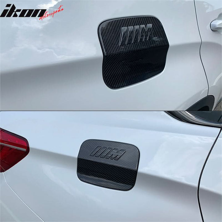 2016-2019 BMW X6 F16 X6M F86 Carbon Fiber CF Side Oil Cap Cover Trim