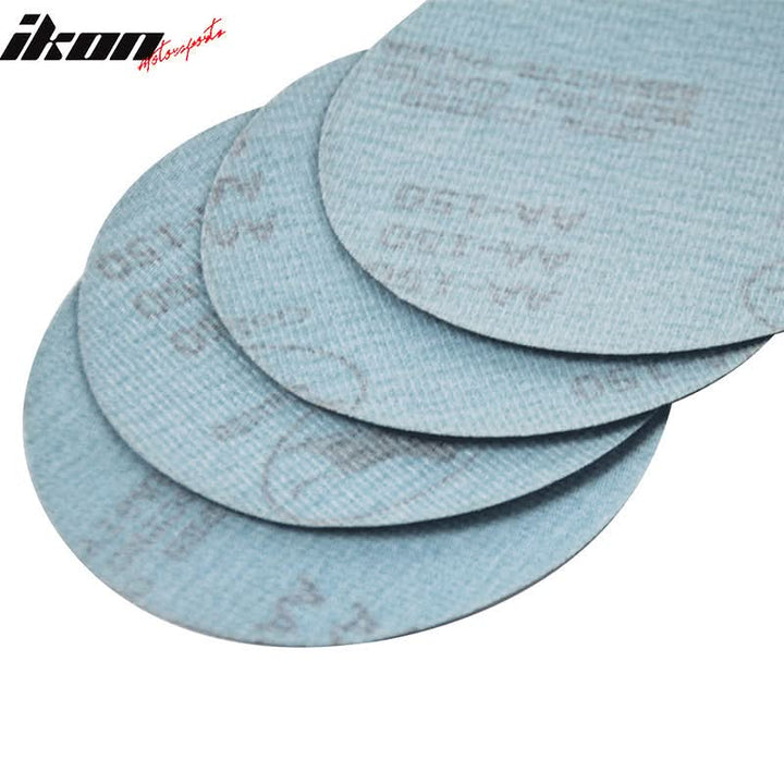 100PC 5in 127mm 150 Grit Auto Sanding Disc Sandpaper Sheets Sand Paper