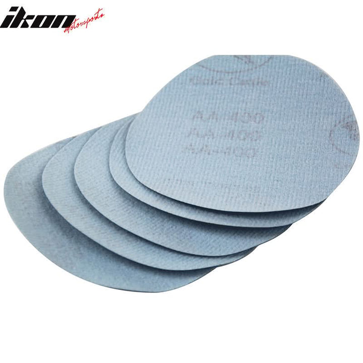 50PC 5in 127mm 400 Grit Auto Sanding Disc Sandpaper Sheets Sand Paper