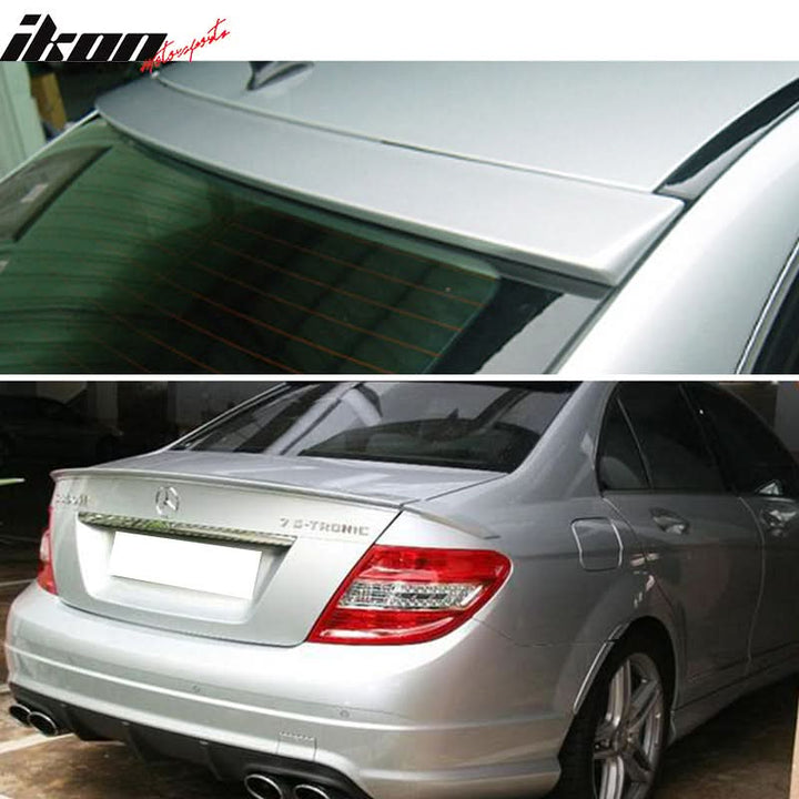 Fits 08-14 W204 B Type Trunk & Roof Wing #775 Iridium Silver Metallic