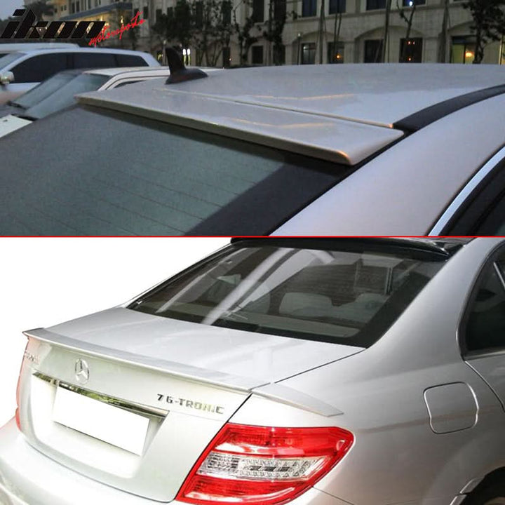 Fits 08-14 Benz W204 B Type Trunk & OE Roof Wing #650 Cirrus White