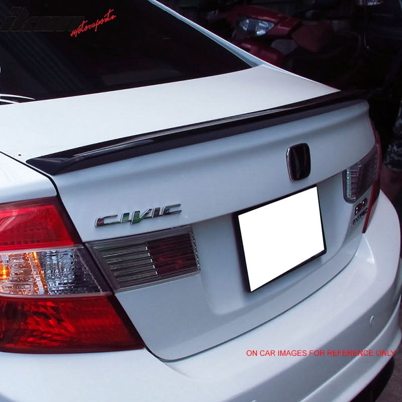 2012-2015 Honda Civic 9th Gen 4Dr Painted #NH788P White Trunk Spoiler