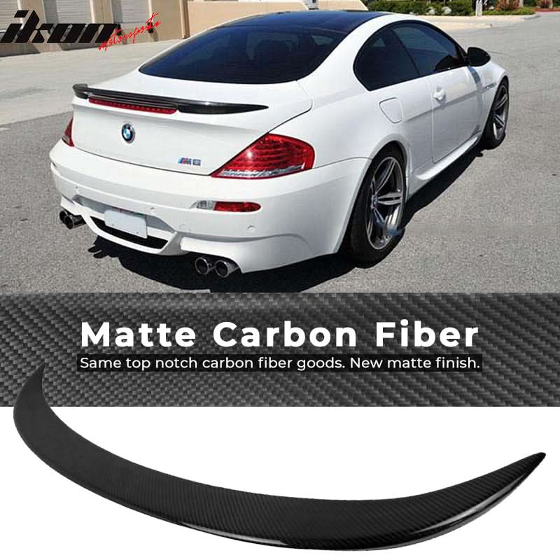 2004-2008 BMW 6 Series E63 Coupe V Style Carbon Fiber Trunk Spoiler