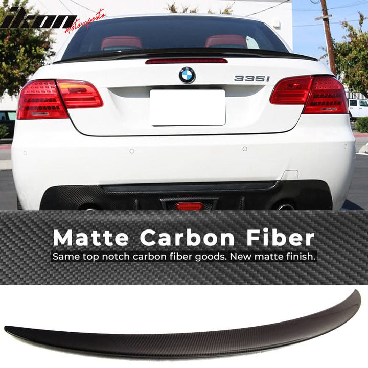 2007-2013 BMW E93 3 Series Convertible P Style Carbon CF Trunk Spoiler