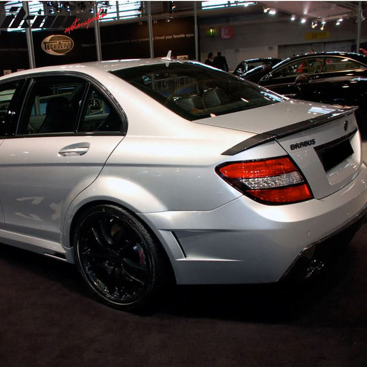 2008-2014 Benz C-Class W204 Sedan B Style Carbon Fiber CF Trunk Spoile