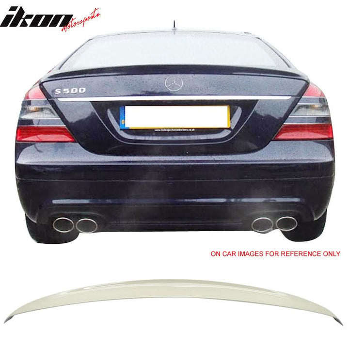 Fits 07-13 S Class W221 Trunk Spoiler & Roof Wing #650 Cirrus White