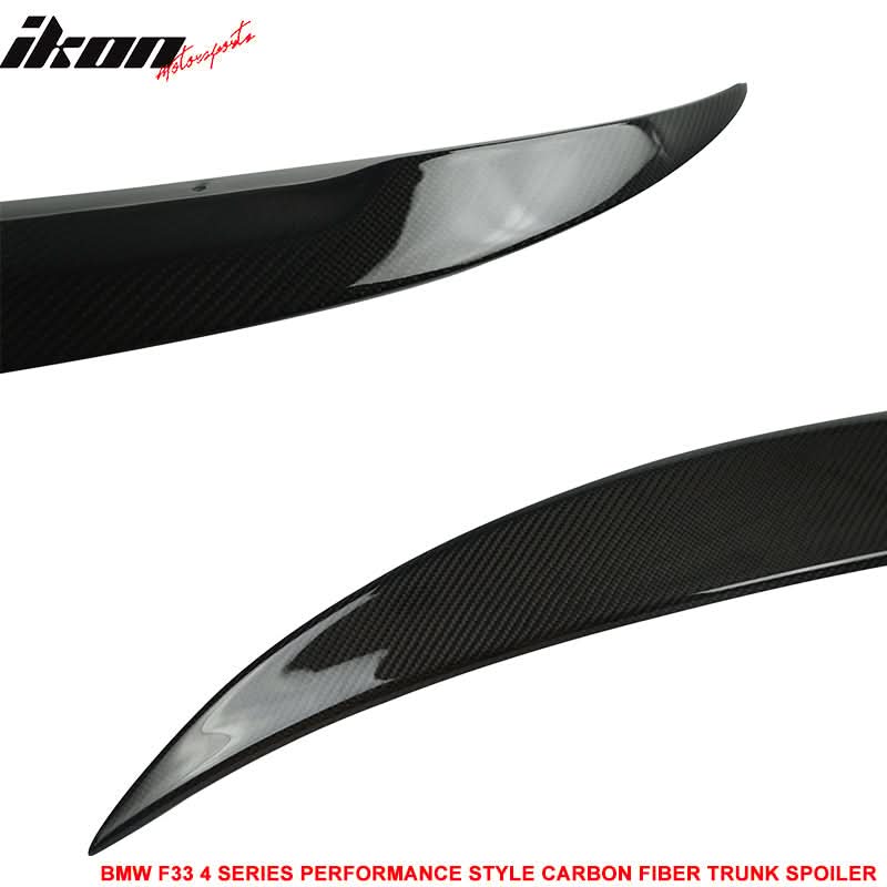 2014-2020 BMW 4 Series F33 F83 M4 P Style Carbon Fiber Trunk Spoiler