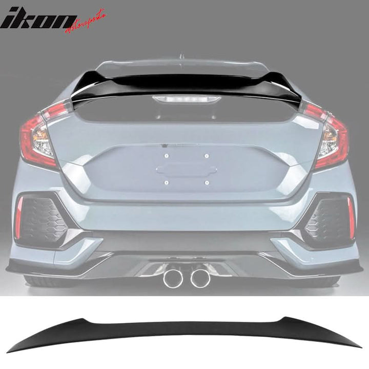 2017-2021 Honda Civic 5Dr V Style Painted #NH547 Trunk Spoiler ABS