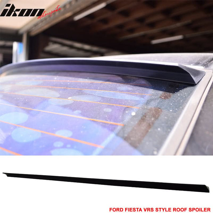 2009-2016 Ford Fiesta 4Dr VRS Style Unpainted Black Roof Spoiler PUF