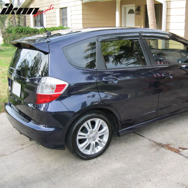2009-2013 Honda Fit Tape on Mugen Style Smoke Window Visor Shade ABS