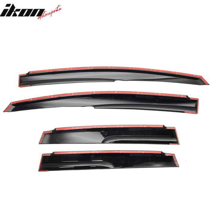 2009-2013 Honda Fit Tape on Mugen Style Smoke Window Visor Shade ABS