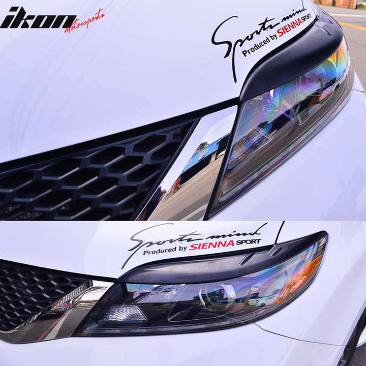 2011-2017 Toyota Sienna Headlight Eyelids Eyebrows Cover ABS