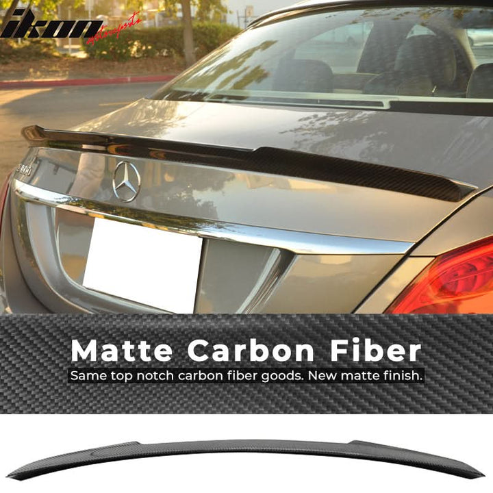 2015-2021 Benz W205 C Class Sedan V Style Carbon Fiber Trunk Spoiler