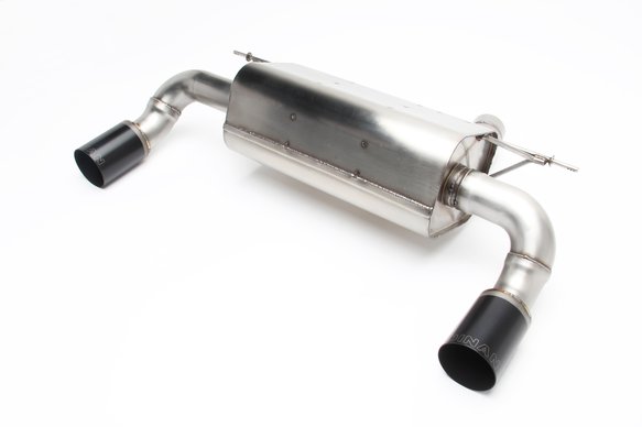 Dinan Free Flow Axle-Back Exhaust - 2014-2016 BMW M235i Stainless Steel - Black Tips - w/o M-Performance Rear Valance - F22