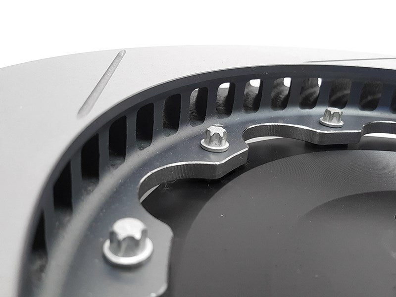 2-Piece Floating Brake Rotors Upgrade Kit | Rear 350mm Slotted • MQBe Golf GTI/R Mk8, S3/RS 3 8Y